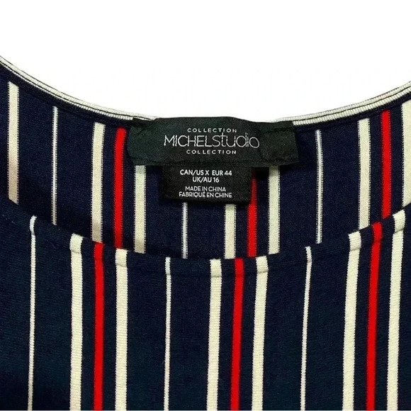 NWOT Addition Elle,  Plus-Size Striped Maxi Dress Casual Elegance, Size X - Picture 4 of 7